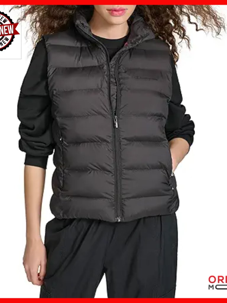Women's Quilted Packable Puffer Vest With Zipper Pockets